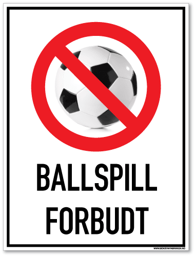 Ballspill forbudt