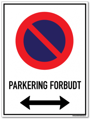 parkering forbudt begge veier