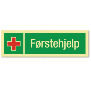 sikkerhetsskilt førstehjelp lang