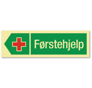 sikkerhetsskilt førstehjelp venstre