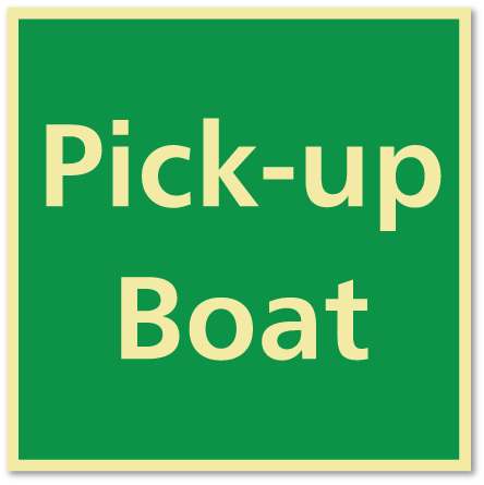 sikkerhetsskilt pick up boat