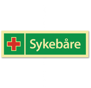 sikkerhetsskilt sykebåre