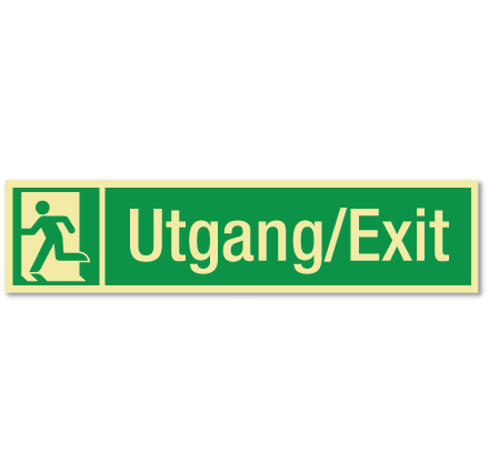 sikkerhetsskilt utgang/exit