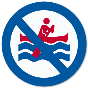Vassdragsskilt 2-04 NVE Bruk av båt forbudt