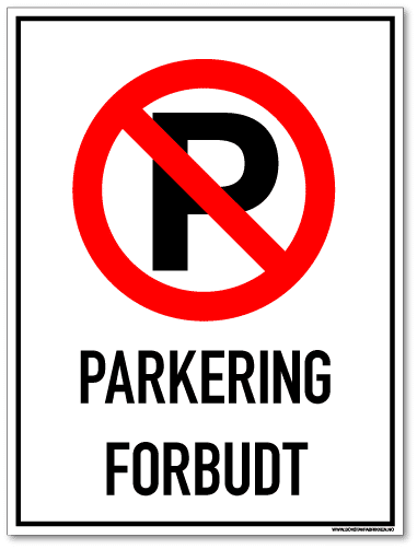 Parkering forbudt P
