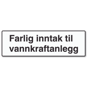 vassdragsskilt farlig inntak