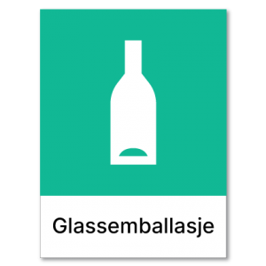 avfallssortering glassemballasje
