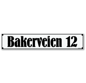 Gateskilt Rustikk