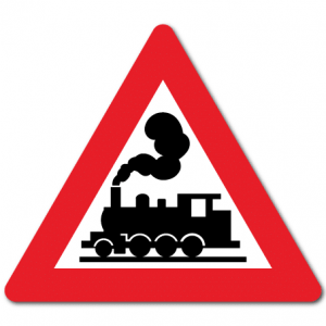 Trafikkskilt Planovergang uten bom