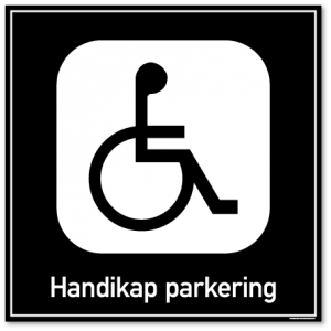 Handikap parkering skilt