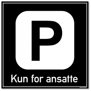 Parkering kun for ansatte