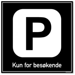 Parkering kun for besøkende skilt