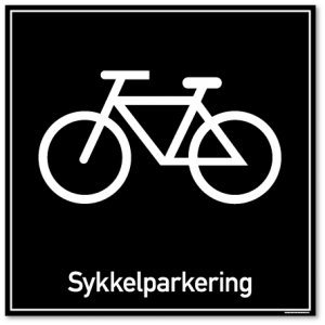 Sykkelparkering skilt