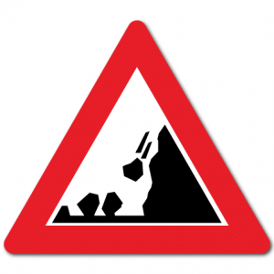 Trafikkskilt Rasfare 114-1
