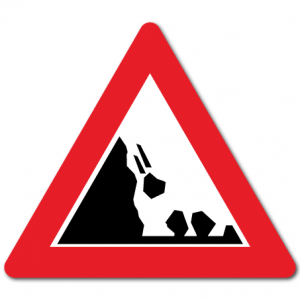 Trafikkskilt Rasfare 114-2