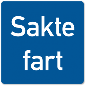 farvannsskilt Sakte fart