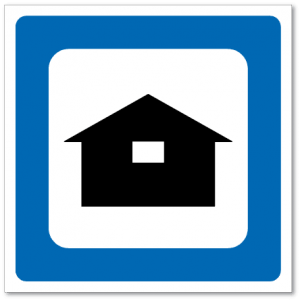 Trafikkskilt Campinghytter 622