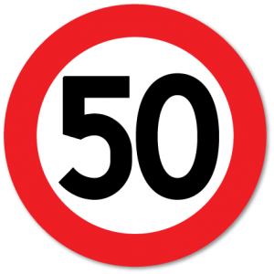 Trafikkskilt Fartsgrense 50 km/t