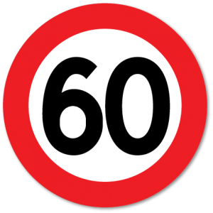 Trafikkskilt Fartsgrense 60 km/t