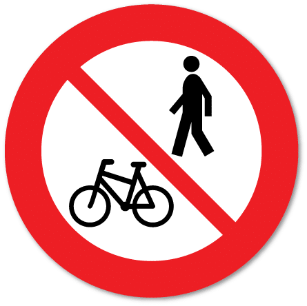 Trafikkskilt Forbudt for gående og syklende 306.8