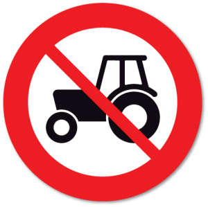 Trafikkskilt Forbudt for traktor 306.3