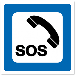 Trafikkskilt Nødtelefon 605