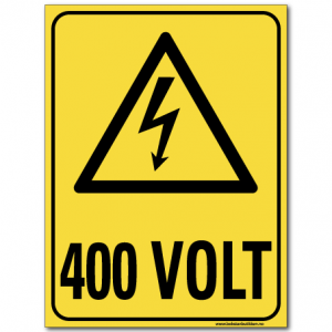 HMS advarsel 400 volt