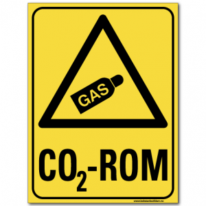 hms skilt Co2 rom