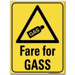 hms advarsel fare for gass