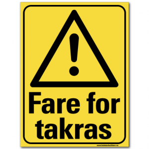 hms advarsel fare for takras