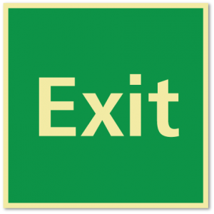 sikkerhetsskilt exit