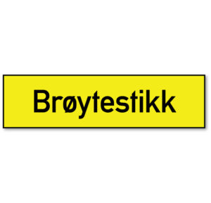 Arbeidsvarsling skilt som forteller at det foregår brøytestikk