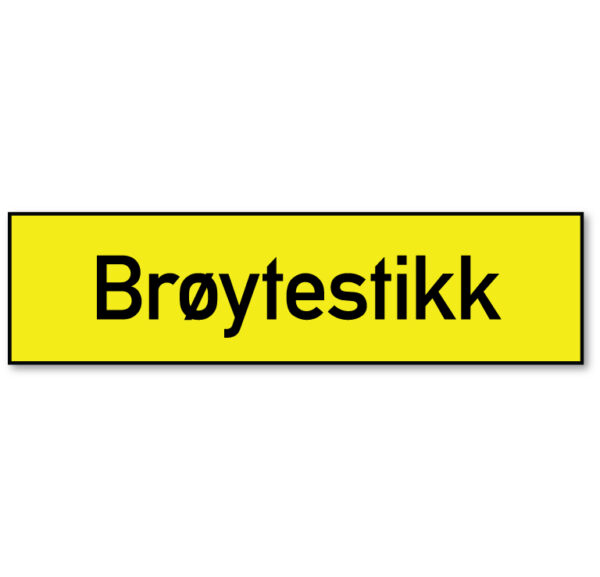 Arbeidsvarsling skilt som forteller at det foregår brøytestikk