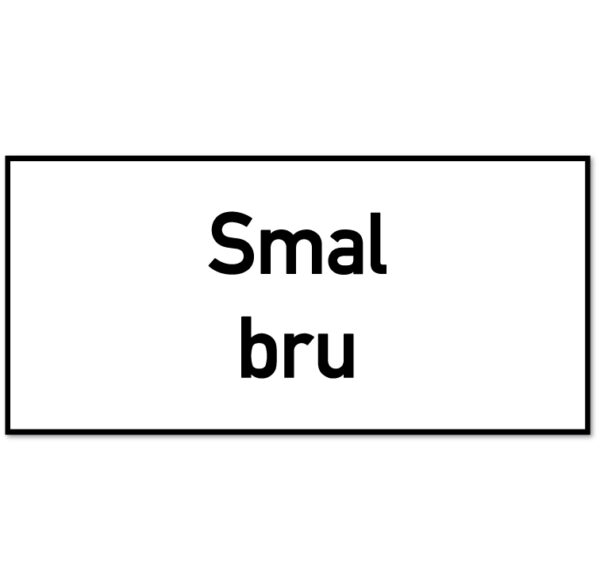 Underskilt for fareskilt som forteller at det er smal bru