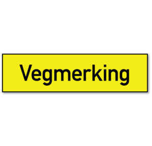 Arbeidsvarsling skilt som forteller at det foregår vegmerking