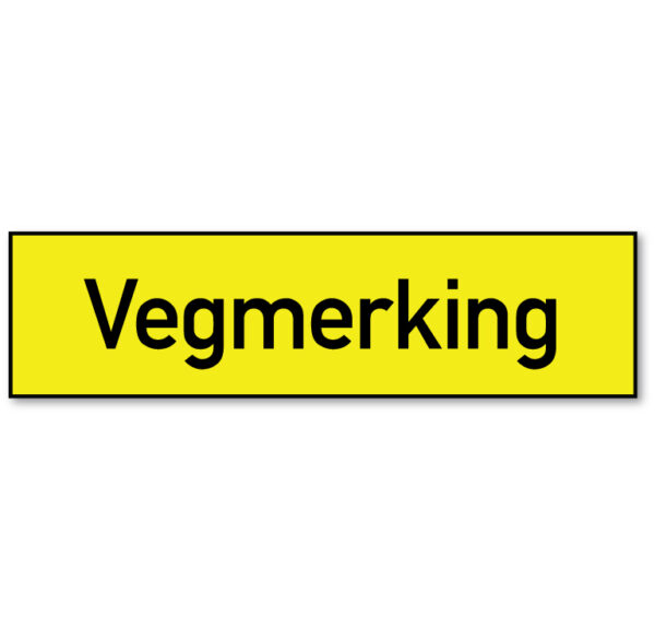 Arbeidsvarsling skilt som forteller at det foregår vegmerking